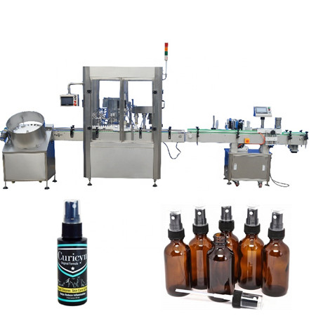 Μηχανή πλήρωσης και κάλυψης μπουκαλιών spray 30ml ΜΕ GMP